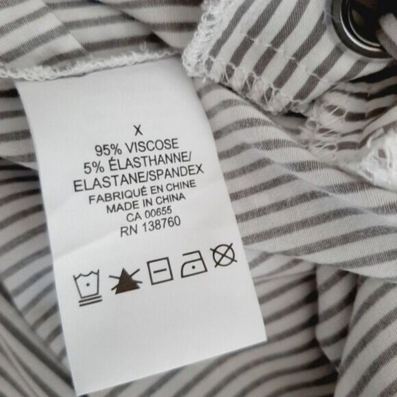 IN EVERY STORY / Penningtons Button Down Striped Shirt Lace-Up Sides Sz X - Picture 11 of 11